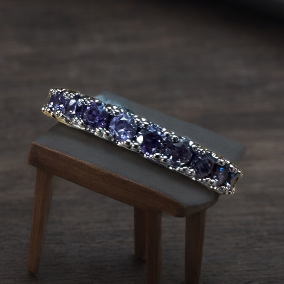 Amethyst Eternity Wedding Ring - Picture 6 of 9